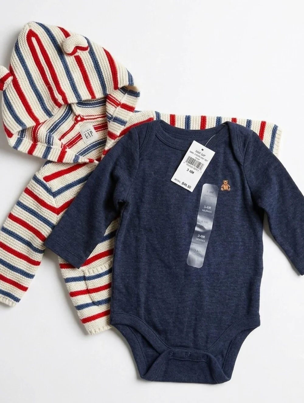 NWT Waffle Bodysuit Set + FREE Baby Gap Knit Cardigan